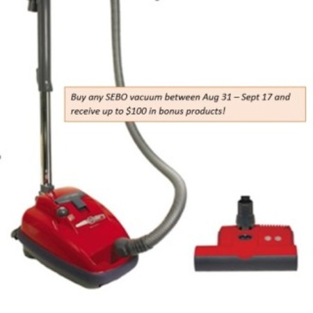 Sebo 90687AM Airbelt K3 Canister Vacuum with ET-1 Powerhead (Plus $100 of FREE Items)